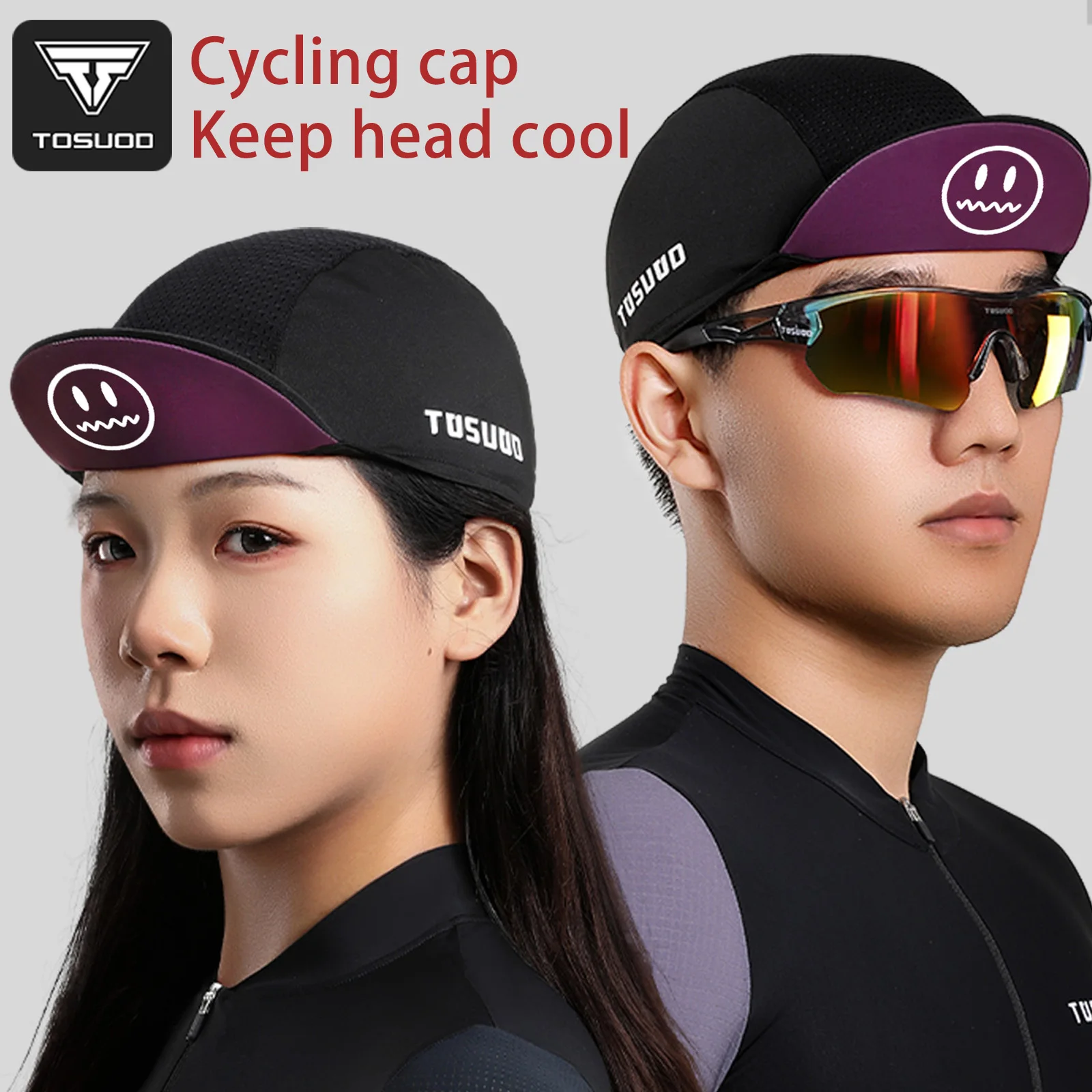 TOSUOD Cycling Cap Breathable Quick-Dry High Elastic Personality Hat Unisex