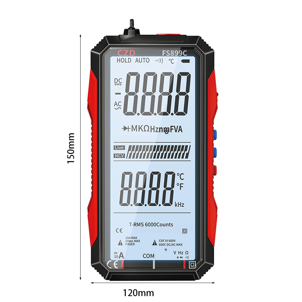Digital Multimeter Tester Auto Range Portable Auto Electrical Capacitance Meter Multimeters Measurement Analysis Instruments images - 6