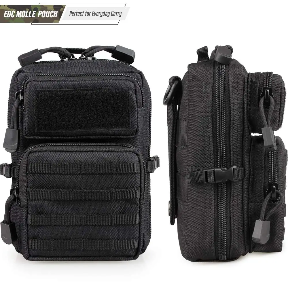 Compact Tactical Utility Pouch with EDC and Medical Storage