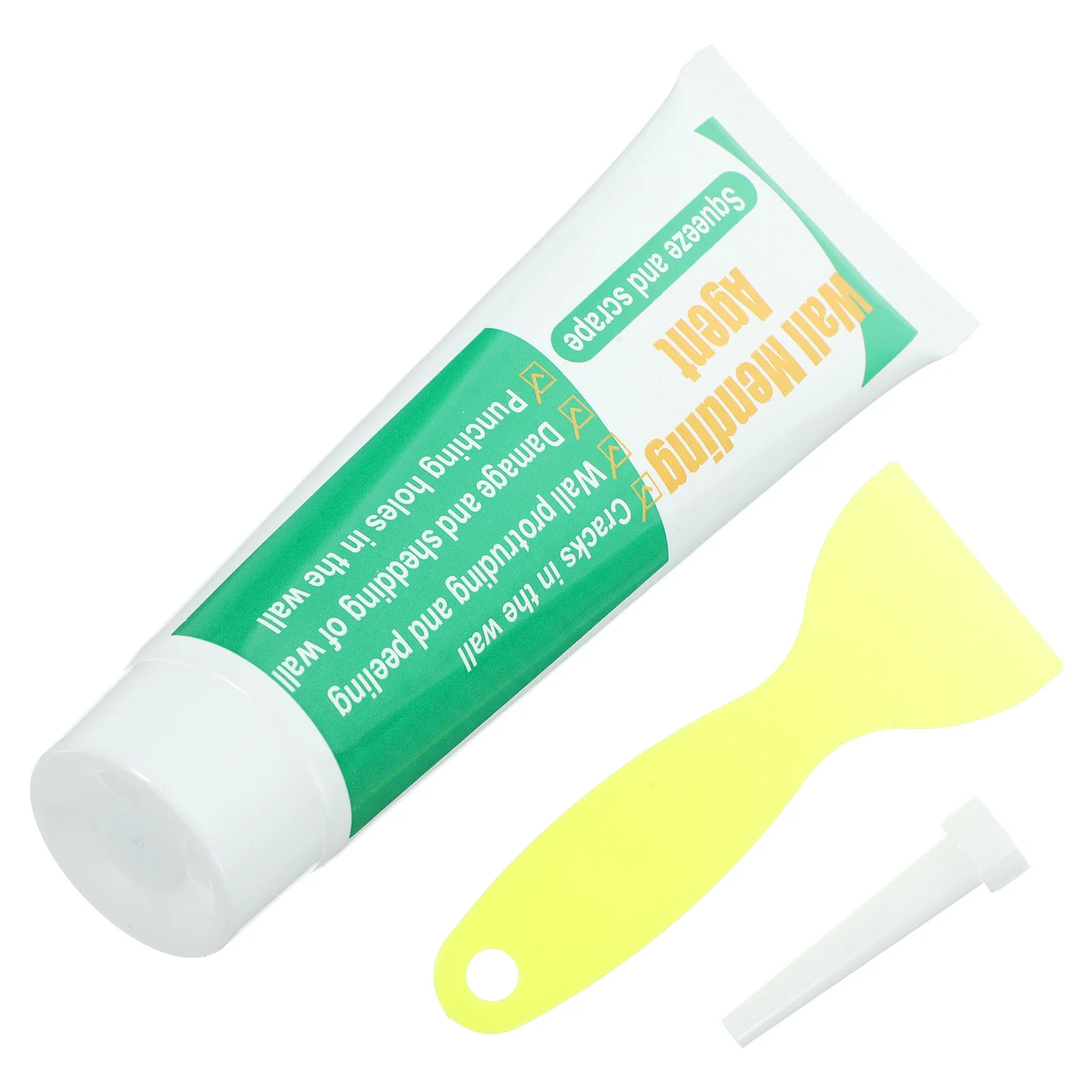 

Wall Mending Agent Drywall Wall Repair Paste Repair Cream with Nozzle Scraper