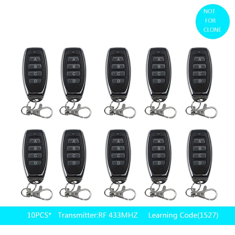 

Универсальный беспроводной пульт дистанционного управления 433 МГц с кодом обучения 433 МГц передатчик для ворот гаража Открывалка Электрический дверной ключ-брелок