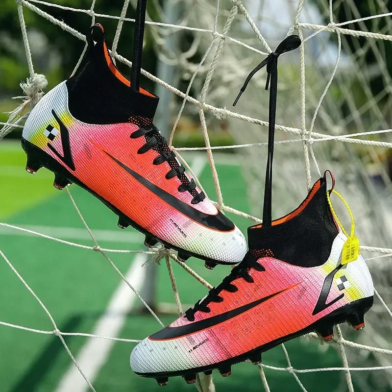 Advanced FG/TF Training Shoes Adult Outdoor Football Shoes Spring Men's Anti Slip Football High Top Boots