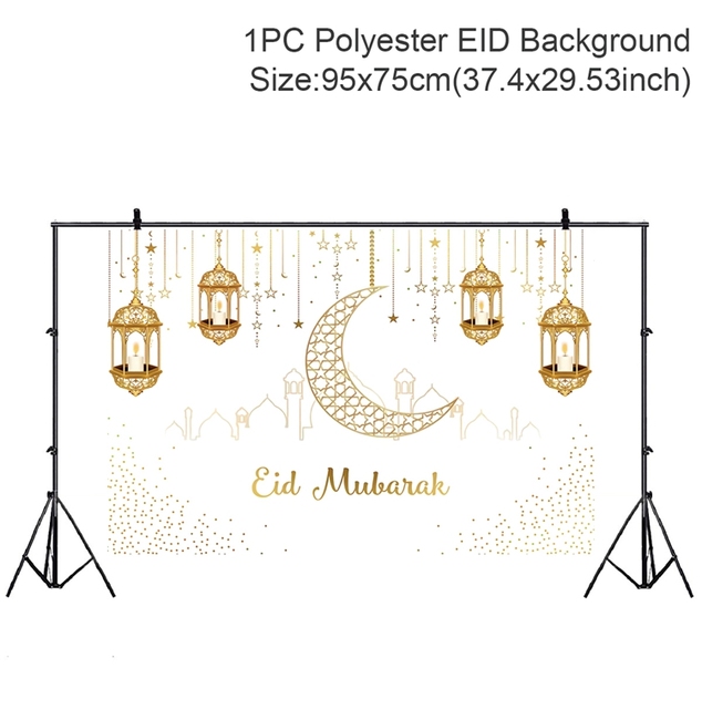 Background Eid Mubarak Ramadan Kareem Backdrop Islam Muslim Party Supplies Ramadan Decoration For Home Eid Al-fitr Gifts