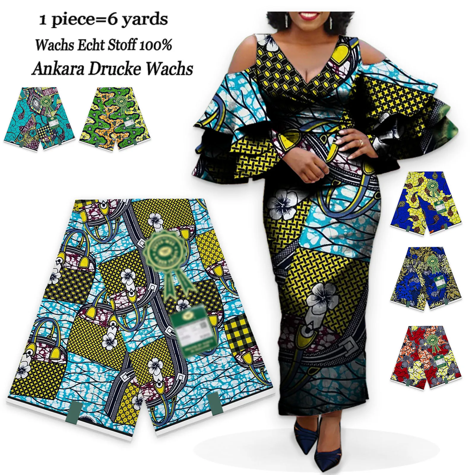 Fashionable African Real Wax Print Fabric 2025 Latest Design