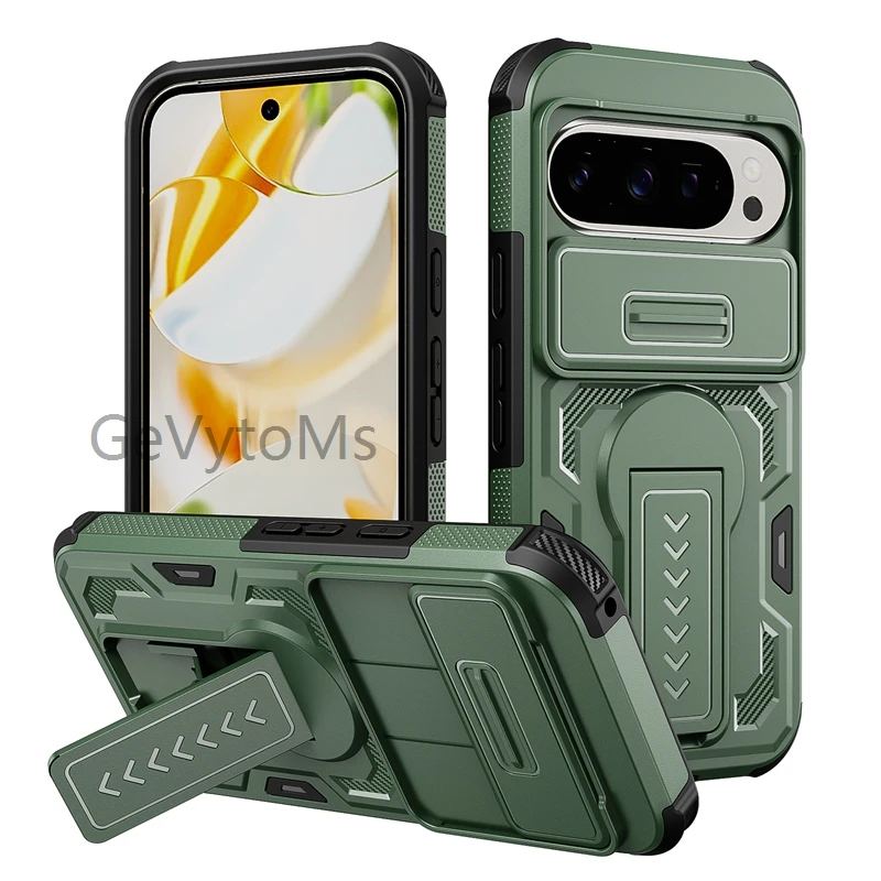 Rugged Military-Grade Shockproof Case with Stand and Camera Protection