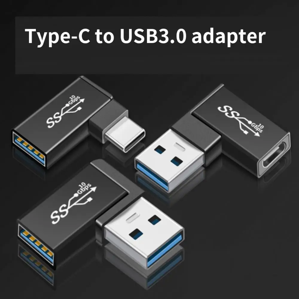 

Переходник с USB 3,0 на Type-C, переходник с углом 90 градусов USB C OTG, совместим с передачей данных и зарядкой клавиатуры, мыши, ноутбука