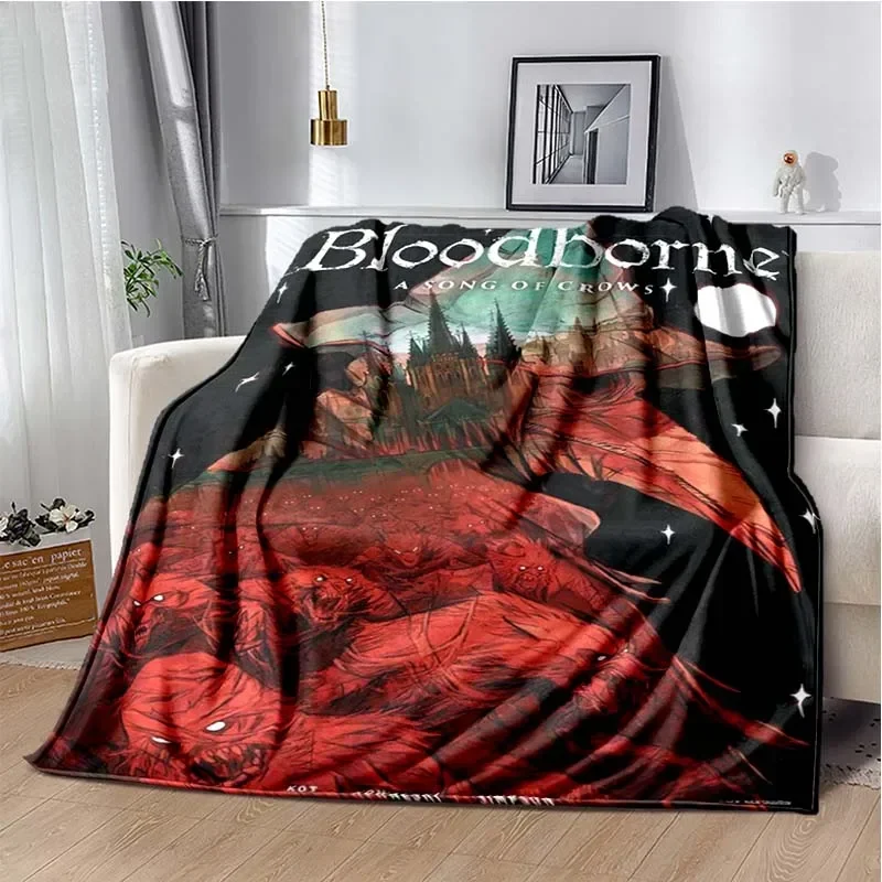 

Fashionable Art Printing Game Bloodborne Blanket Family Adult Bedding Sheet Plush Sleeping Blanket Children's Warm Cover Blanket