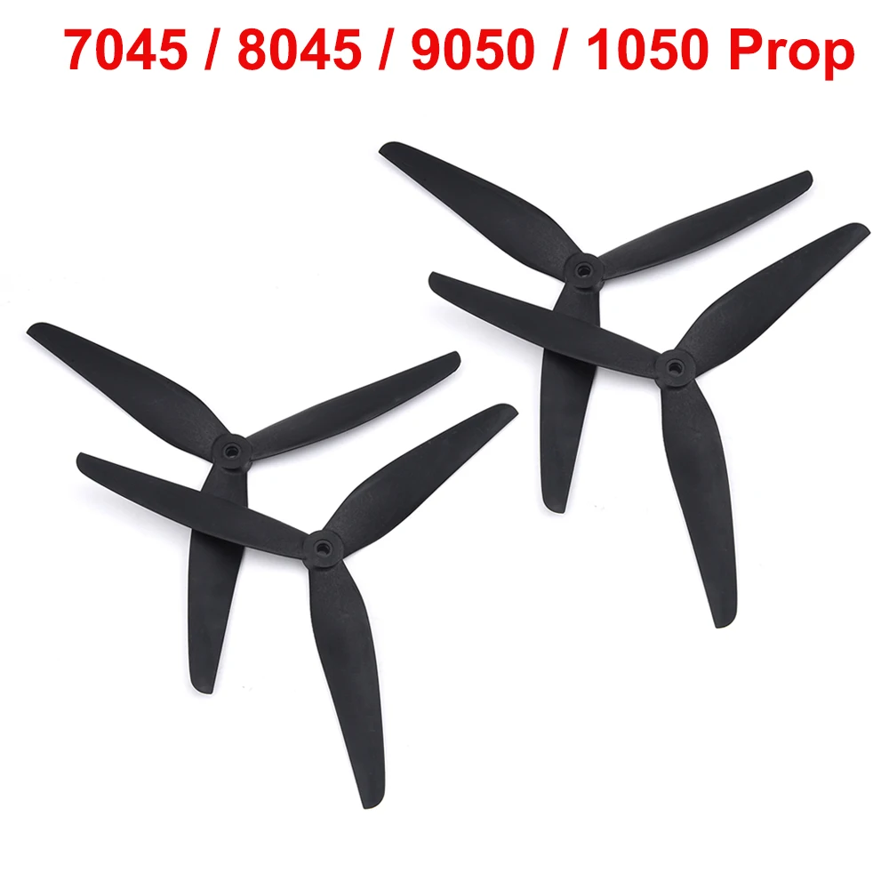 

2Pairs 7045 8045 9050 1050 3-Blade Carbon Nylon Propeller Props CW CCW 7inch/8inch/9inch/10inch For RC Multirotor FPV Drone