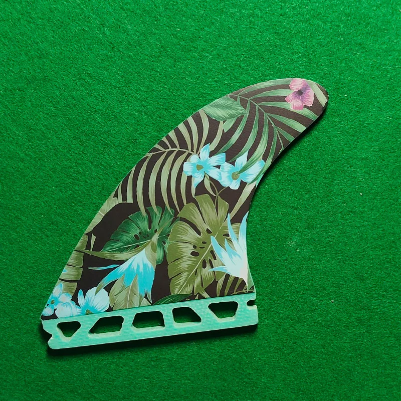 4.4-Inch Botanical Surf Fin, Epoxy Resin&Fiberglass Composite, Natural Dye Process, Salt-Resistant