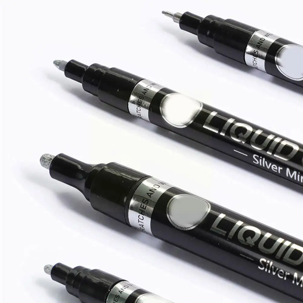 

Mirror Marker Pen DIY Reflective Liquid Paint Silver Finish Markers Art Pens Pen Metallic Gold Craftwork R7Q3