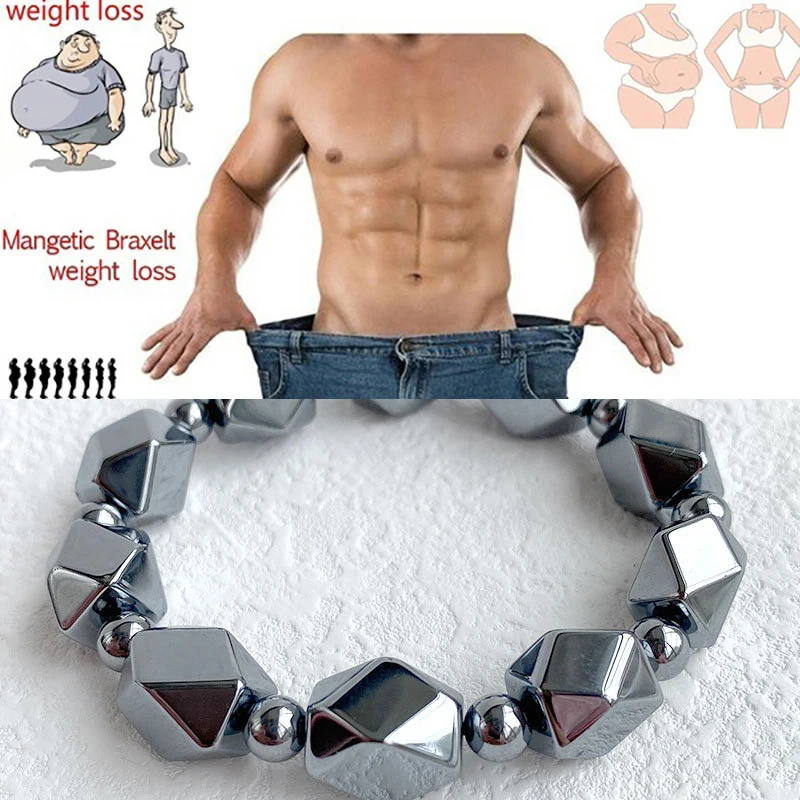 BOEYCJR Lose Weight Natural Terahertz Stone Beads Energy Bangles