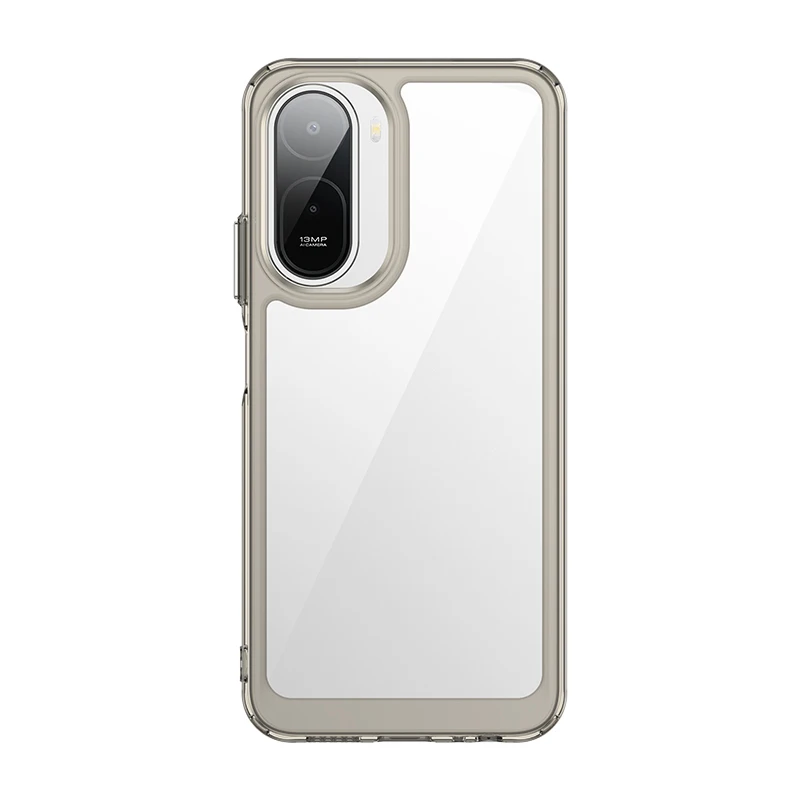 Clear Hard PC + Soft TPU Bumper Transparent Back Phone Cover