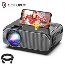 Bomaker led wifi projetor android wifi 1280x720p 300 polegada tela grande projetor de cinema em casa inteligente vídeo beamer
