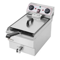 EH101V 8.5QT/8L Total Capacity 12.5qt/11.8l Stainless Steel Faucet Single Tank Deep Fryer 1700W Max 1