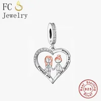 FC Jewelry Fit Original Pan Charms Bracelet Real 925 Silver Friends Are The Family We Choose Bead For Making Women Berloque 1