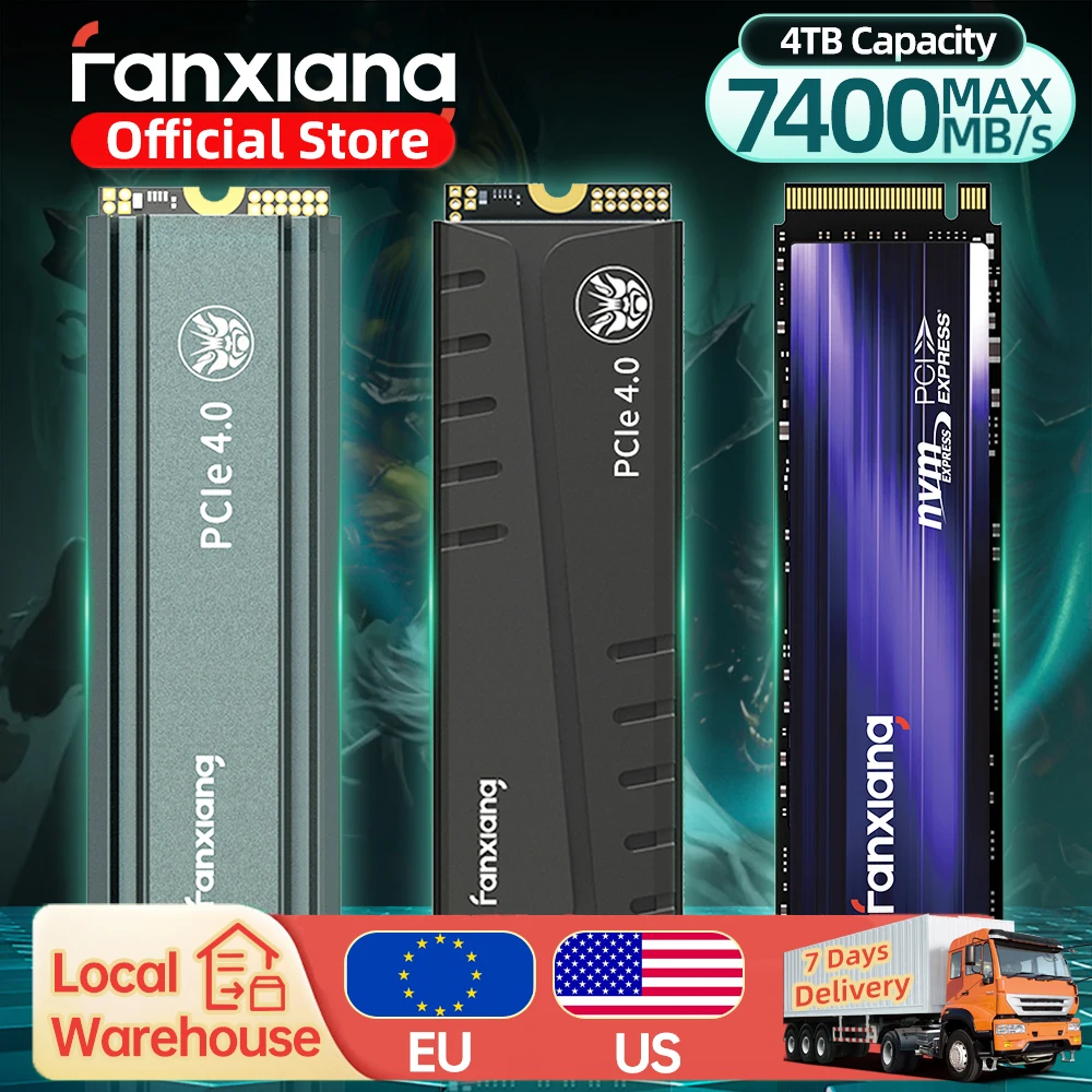 Fanxiang S660/S770/S880 Ssd Nvme M2 Muslimate 1Tb 2Tb 4Tb Unità A Stato Solido Interna Per Playstation5/Ps5 Disco Rigido Ssd Desktop