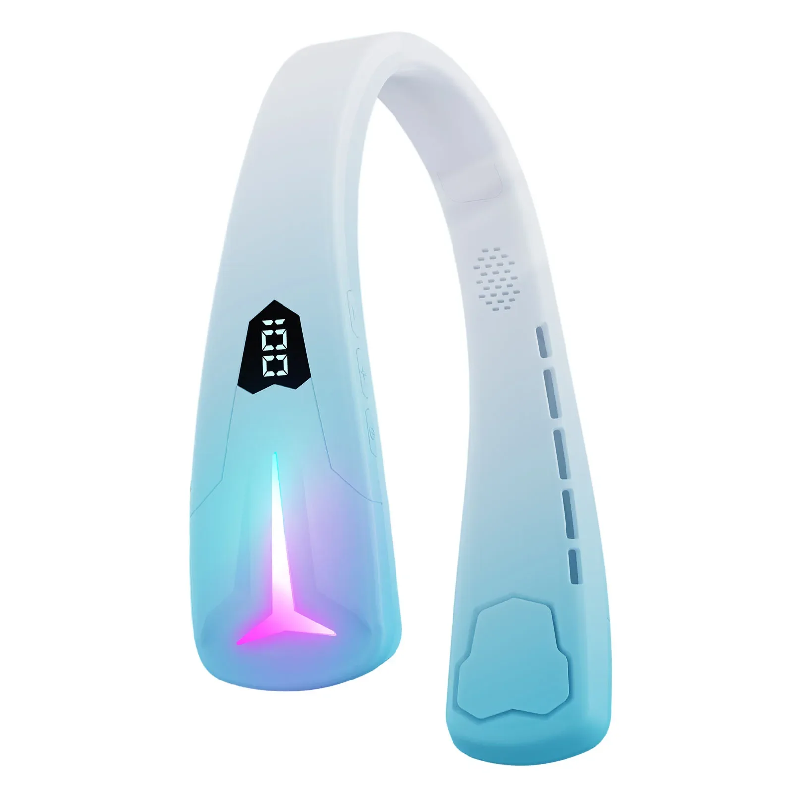 2-In-1 Neck Cooler Bluetooth Speaker Wearable Neckband Speaker Hands-Free Ear-Free for Tv Game Play Home Outdoor Electric Fan