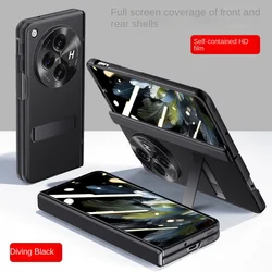 Lente Scharnier Privacy Scherm Tempered Glass Beschermhoes met Inclusieve PU Leer Houder