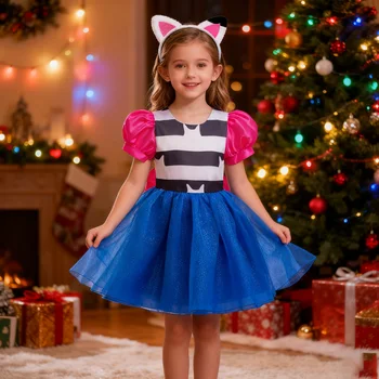 Gabby Cat Mesh Dress Set 1