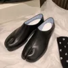 Women Split Toe Tabi Flats Woman Loafers Shoes Slip On Shallow Pump Shoes Silver Crack Flats 2