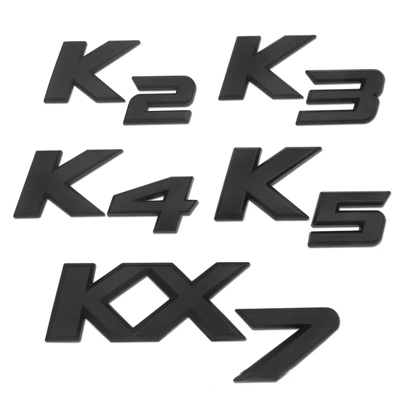 

K2 K3 K4 K5 KX7 Letter Trunk Label badge Car stickers for Kia K2 K3 K4 K5 KX metal logo refit decal decoration label accessories