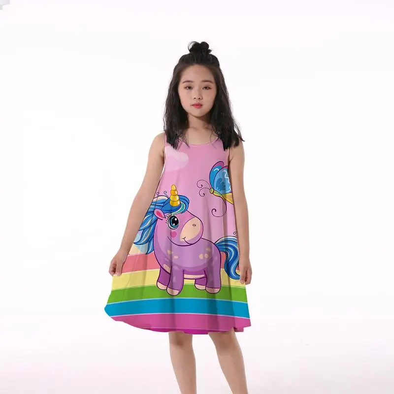 Pokémon Cartoon Girls Dresses Princess Sleeveless Baby Dress New Summer 2022 Animals Children Costume Party Cute Girls Dresses fashion baby girl skirt