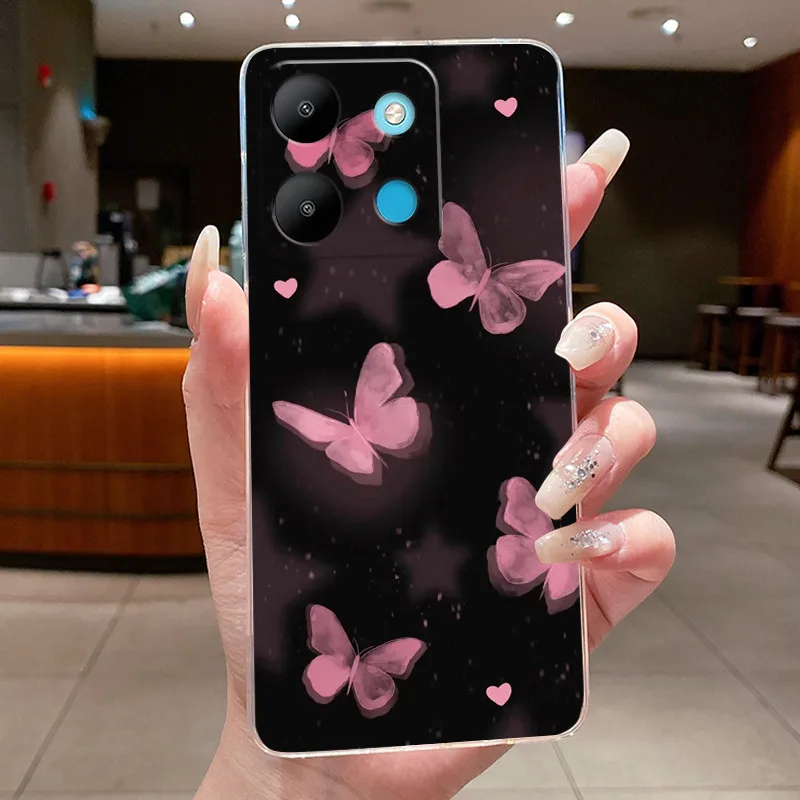 Flower Butterfly Design Soft Silicone TPU Case