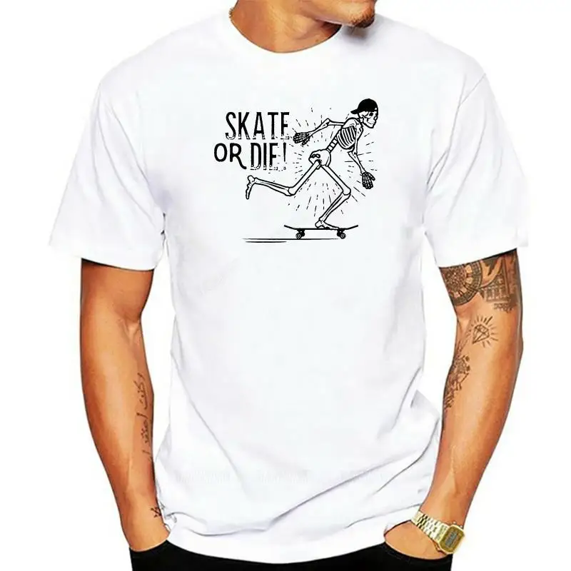 Camiseta de manga corta unisex, camiseta de Skate o Die, Camiseta de Skater, tabla de patinaje, camiseta de algodón indie, nueva