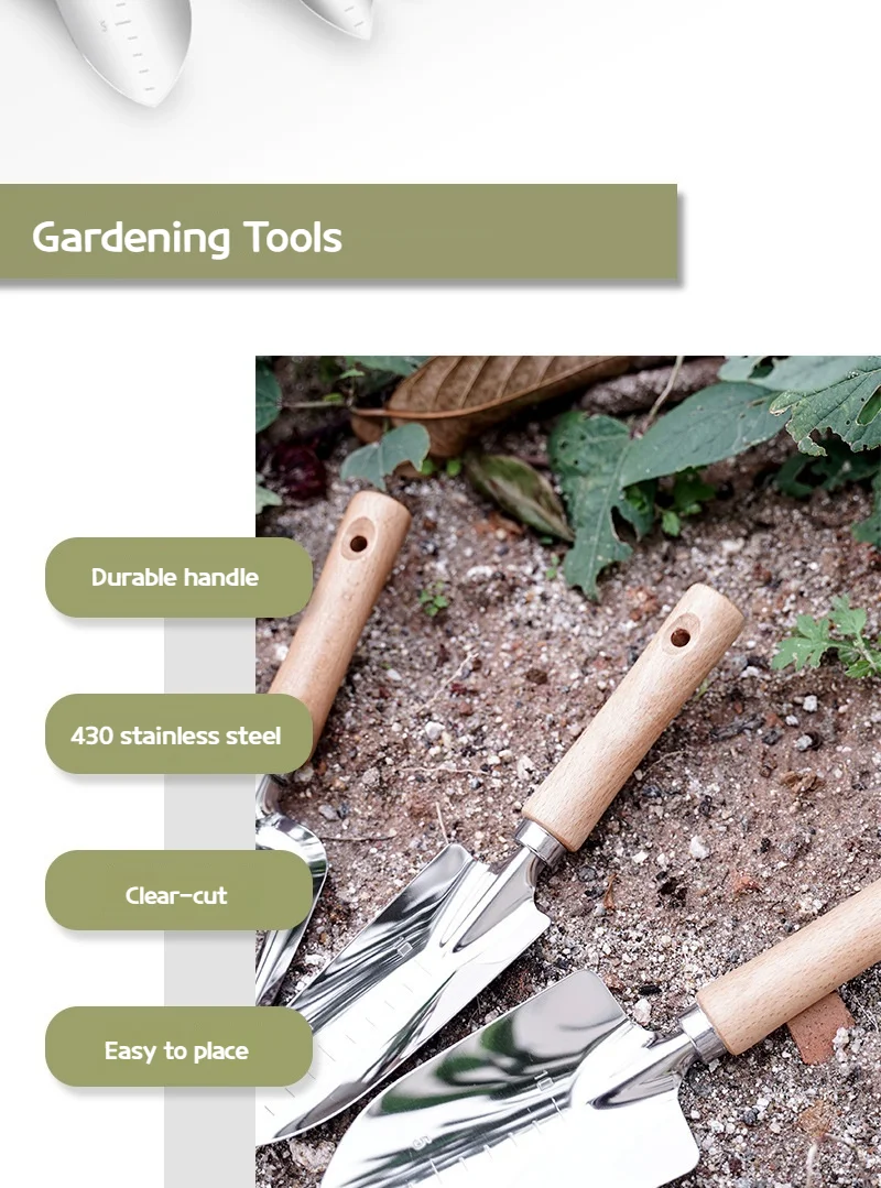 Description Picture 3 of item9 pcs high quality garden tool set with durable storage bag, heavy duty aluminum alloy tools, gardening tool set,gift for family