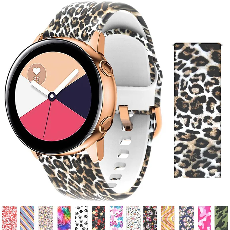 

Women Printed Band for Samsung Galaxy watch 6/5/4/6 classic Silicone Sport 22/20mm Bracelet Huawei/amazfit GTR-GTS-4-3-2e strap