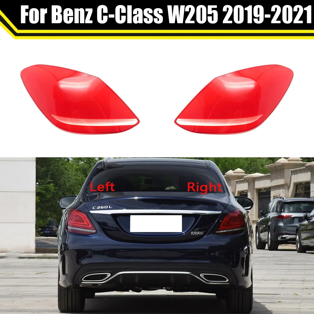 

For Benz C-Class W205 2019 2020 2021 Rear Taillight Shell Brake Lights Shell Replacement Auto Rear Shell Cover Mask Lampshade