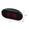 220V EU Plug AM FM Dual Frequency Radio Alarm Clock Digital LED Clock Luminous Snooze Electronic Table Clock - Home Essentials 6