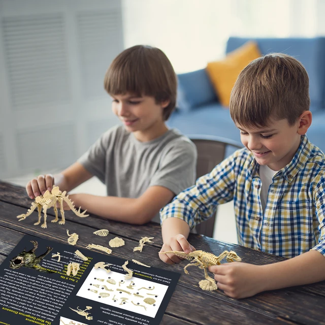 Dinosaur Fossil Excavation Kits Education Archeology Exquisite Jurassic Toy Set Game Action Children Figure Skeleton Model Gift 3