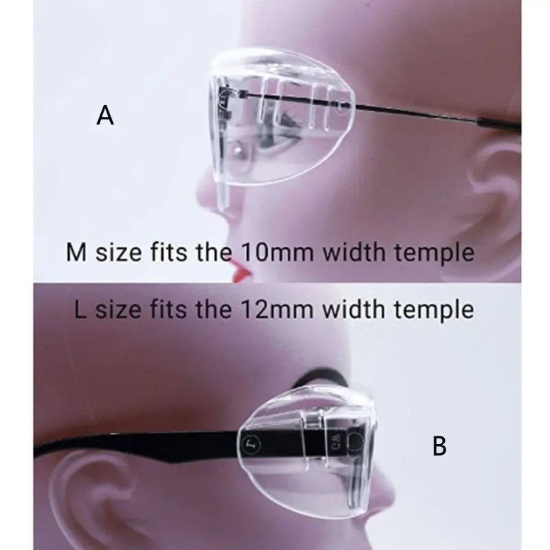 

6 Pairs Splash Proof Safety Eye Glasses Side Guard Slip On Protective Shield