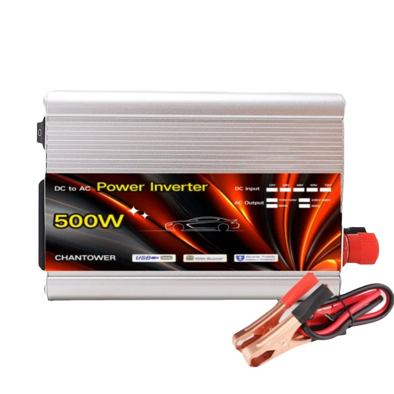 Inverter 12v 220v Inverter solare 500W 1000W 1500W 2000W Trasformatore di tensione portatile Convertitore di caricabatteria automatico Inverter di potenza per auto - immagine 3