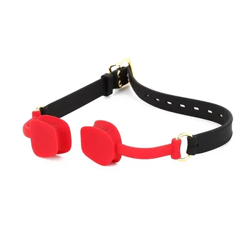 New Silicone Gag Ball BDSM Bondage Restraints Open Mouth Breathable Sex Ball Harness Strap Gag Sex Toy For Couples Women Men 6