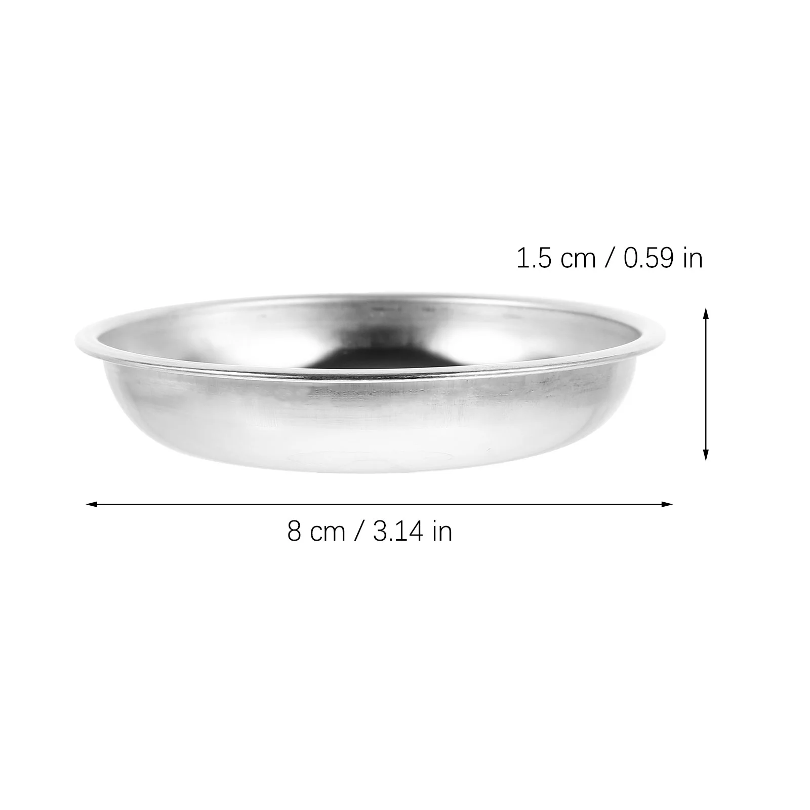 Appetizer Plates Sauce Dishes Mustard Appetizer Plates Stainless Steel Small Seasoning Cap Dessert Silver Appetizer Serving Kitchen Tool