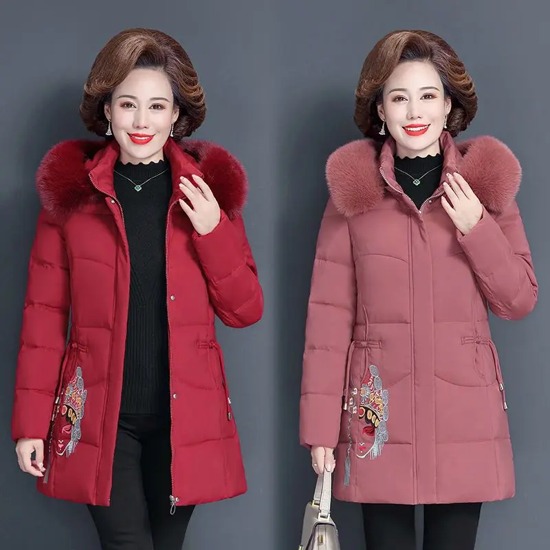 

Fdfklak Down Cotton Jacket Women Parkas New Winter Hooden Cotton Padded Coat Korean Loose Warm thicken Coat Manteau Femme Hiver