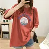 Summer Short Sleeve Cotton Nursing T-shirt Fashion Print Maternal Woman Breastfeeding Clothes Lactation Top Tees Pregnancy 1