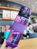 1pc Portable 500ml Plastic Water Bottle Sports Leak-proof Plastic Cup Drinkware With Tea Filter Tour Gym Outdoor Transparent Cup 2