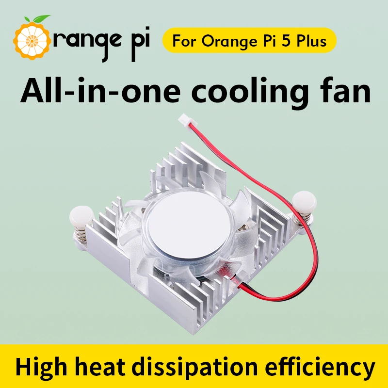 Aluminum Cooling Fan for Orange Pi 5 Plus Development Board All-in-one Active Cooling Fan Radiator for OPI 5 Plus