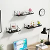 Floating Shelf for AV Device/Projector/Cable Boxes/WiFi Router, Wall Mounted Display Ledges for Storage Plants, Wood Wall Shelf 6