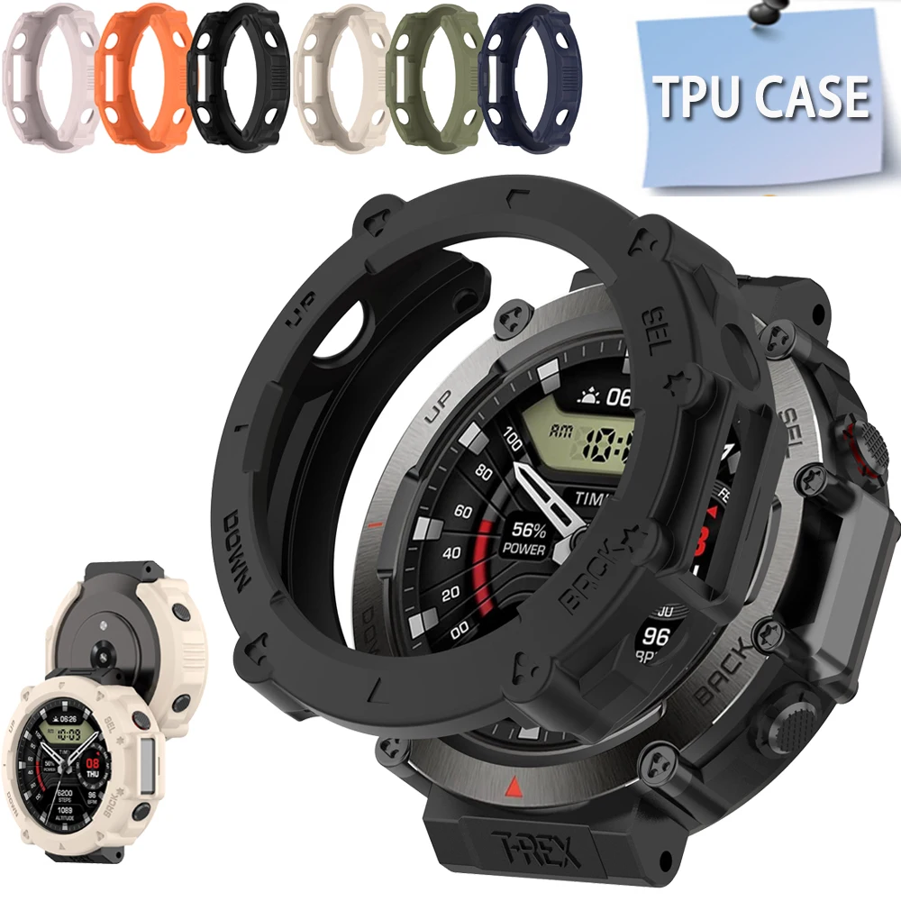 

Soft TPU Case Cover for Huami Amazfit T-Rex Ultra Smart Watch Protector Shell Silicone Screen Protection Frame Accessories