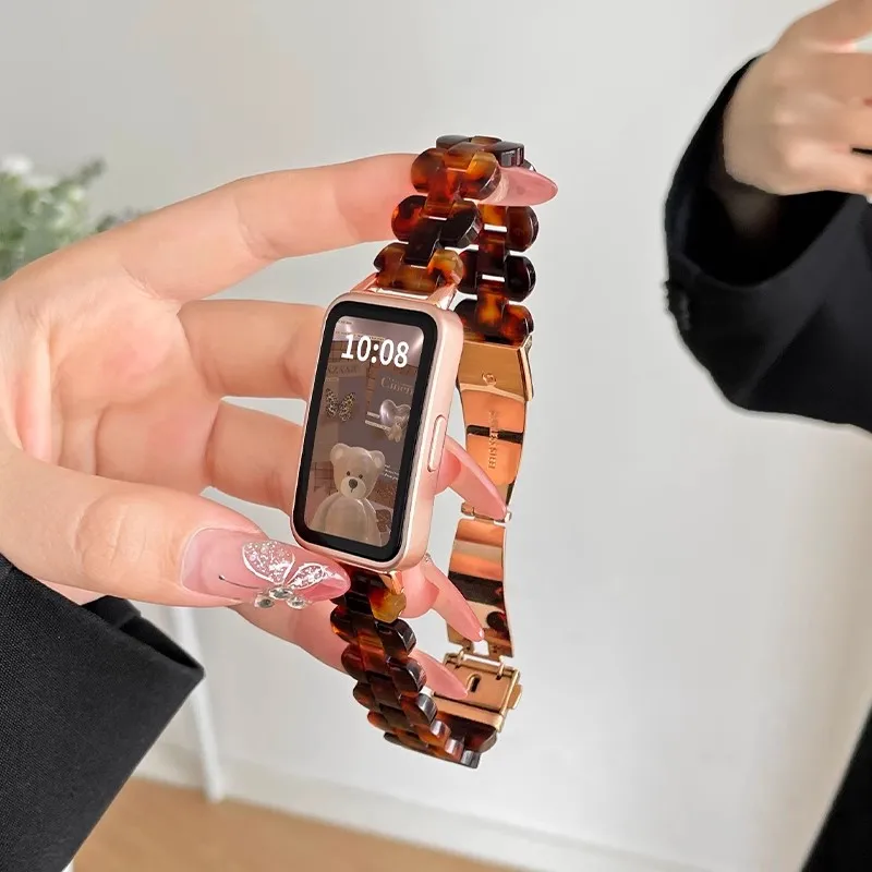 Elegant Resin Strap for Smartwatch - Sporty Women's Wristband Bracelet