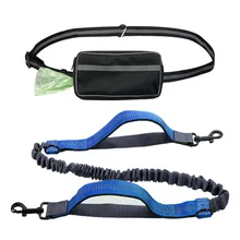 

Dogs leash running elasticity hands free dog jogging Dog running leash hand free dog leash running dog leash with Waist Belt bag