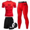 N-Print Rashguard Men Sportswear Compression Suits Quick Dry Gym Fitness Running Tracksuits Men T Shirts+Shorts 3 Pieces Sets 5