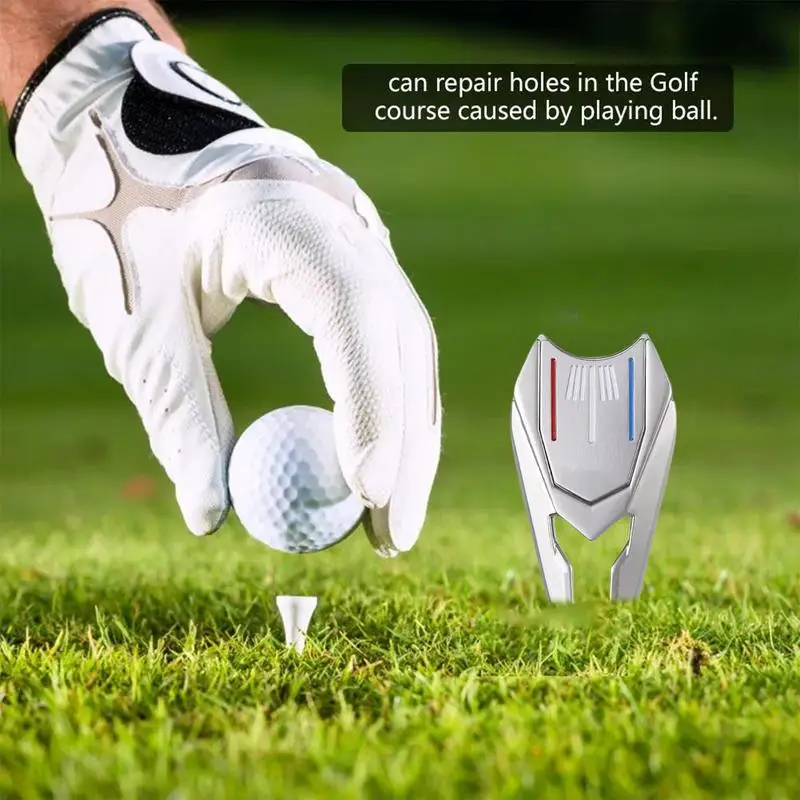Golf Tool Divot Ball Retriever Tool Golf Alloy Ball Line Marker Multifunctional Tools Accessories Divot