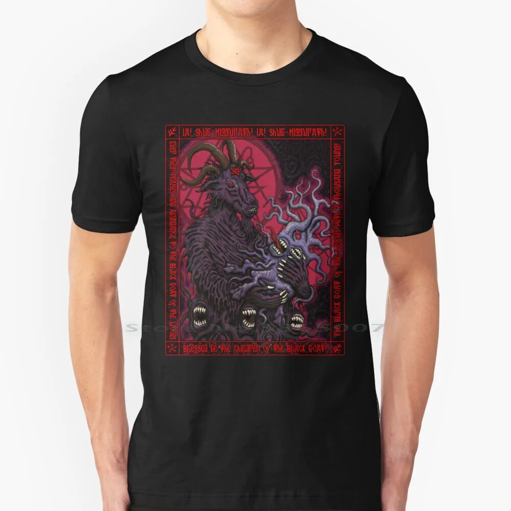 Black Goat Icon-Azhmodai 2018 T Shirt 100% Cotone Shub Niggurath Hp Call Of Cthulhu Necronomicon Azhmodai Black Goat Of The