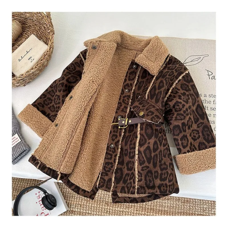 Girls' printed cotton jacket on hanger