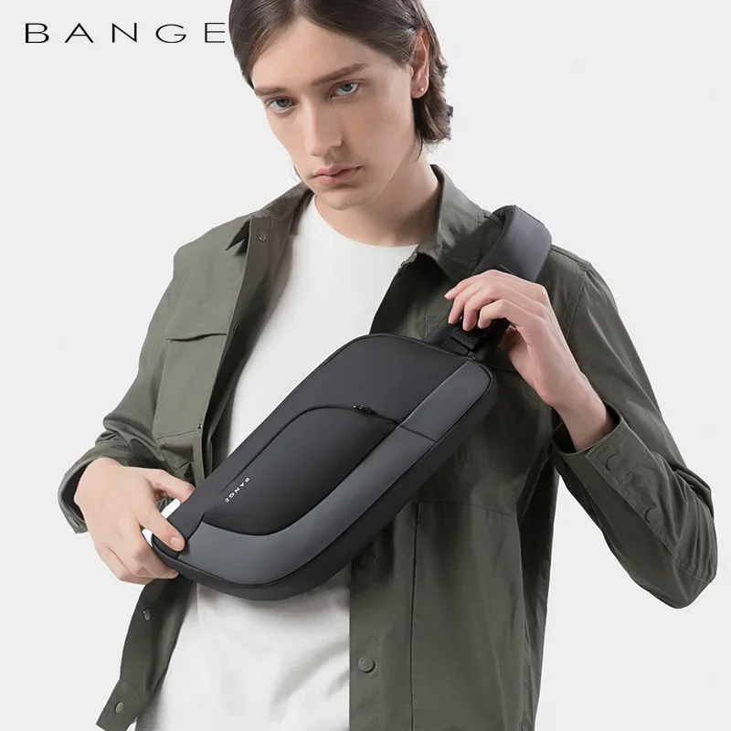 BANGE 새로운 도난 방지 다기능 Crossbody 가방 어깨 메신저 가방 남성 방수 짧은 여행 가슴 가방 팩 남성용